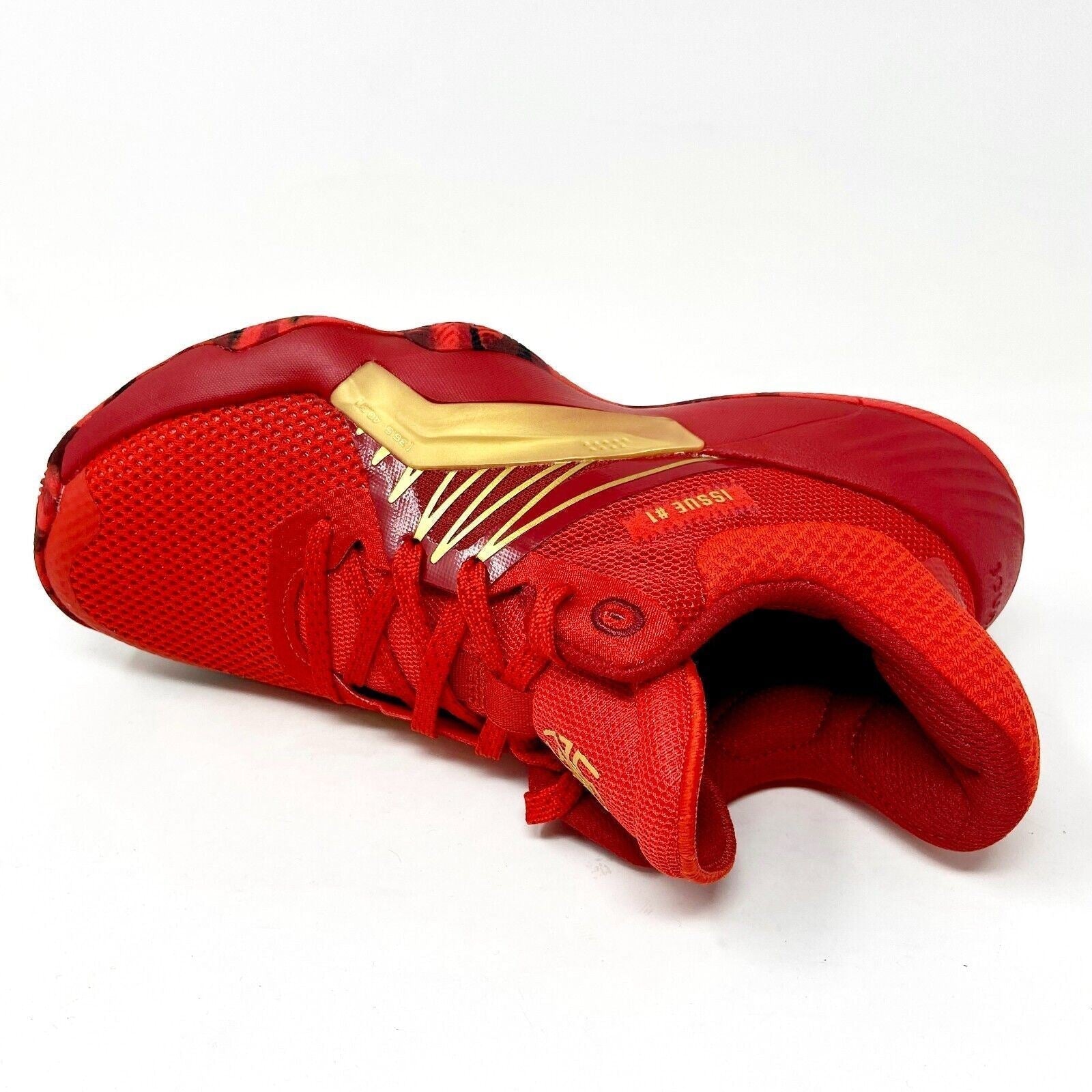 Adidas D.O.N. Issue #1 Junior Red Gold Kids Basketball Sneakers EF2935
